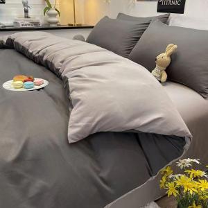 Washed Cotton Flannel Thickened Bedding Set