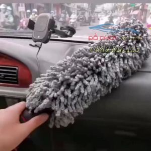 Cây chổi lau bụi bằng sợi dầu cán dài kim loại co rút kéo dài được dọn nội thất cho xe hơi xe otô xe tải sạch sẽ