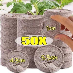 10/50Pcs Planting Seedling Block Nutrient Compressed Peat Block Media Cubes Greenhouse Garden Supplies Nursery Pots
