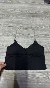 🍒🍒🍒 ÁO CROPTOP SÁT NÁCH PHỐI DÂY XÍCH QUYẾN RŨ HỢP THỜI TRANG BR777