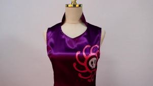 Bộ Trang Phục Cosplay Nữ Hoàng Hải Tặc Boa Hancock Với Váy Sườn Xám Satin Tím Bông Tai Hình Rắn Và Tóc Giả Đen Dài Dành Cho Nữ Dự Tiệc