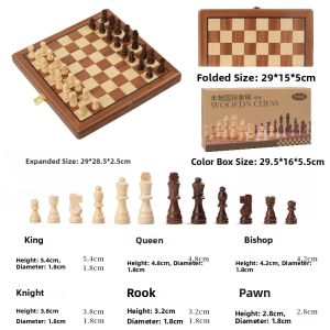 Magnetic Portable Competition Chess for Kids Wooden
