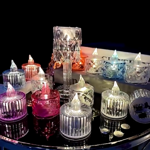 ACB LUCKY STAR LED Candles with Battery Flickering Flameless Candles Electric Candles Battery Operated LED Candle Set for Christmas Thanksgiving Easter Wedding Party Decoration