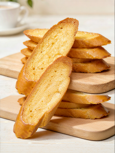 Milk Flavor French Toasted Bread Crisps Individually Packaged