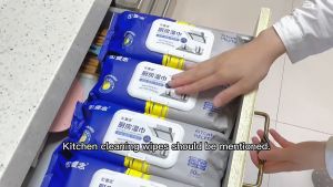 Small Kitchen Wipes 80PCS Disposable Berkesan Wet Tissue Cleaning Degreasing Tisu Dapur Tisu Basah 一次性厨房湿纸巾去油去污渍 厨房湿巾