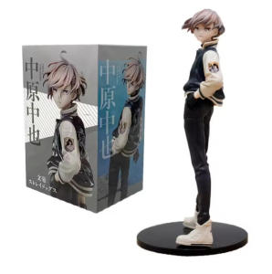 Bandai | 22cm bungou dogs vagrants anime figure youth dazai osamu action figure nakahara chuuya statuette pvc collection model doll toys