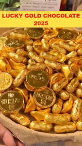 READY STOCK | Lucky Gold Chocolate Coins & Bars Sweet Gift for Christmas & New Year Kids Treats