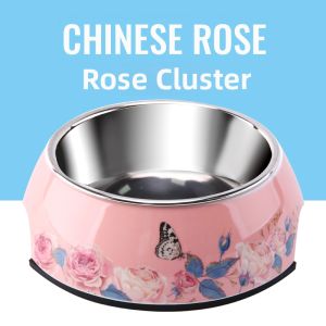 Fenice | Anti-Spill Dual Pet Food and Water Bowl Stainless Steel Large