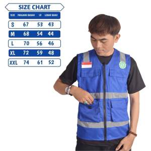 Rompi safety|rompi lapangan|rompi k3|rompi proyek|rompi safety biru