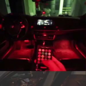 Car Interior Atmosphere Light Led 4Pcs Flexible Neon Light Cold Light Line With USB Dash Board Decorative Room Decorative Car Foot Lamp Under Dashboard Seat light