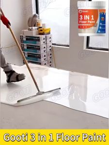 G0OTI  Upgrade 3 in 1 Epoxy Floor Paint Durable 50 Years No Primer Wear-Resistant Waterproof for Cement Rough Tile Wear-Resistant Suitable for Outdoor Indoor Ground Warehouse Workshop Parking Lot Factory Garage Office Gym Playground