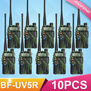 BaoFeng UV-5R Walkie Talkie set of 10 Dual Band VHF/UHF136-174Mhz & 400-520Mhz Handheld Two Way Radio