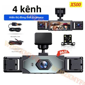 360 ° Camera Hành Trình Ô Tô 1080P Với Camera Trước Sau Trái Phải 3/4 Ống Kính Hộp Đen Cảm Biến G Chức Năng Quay Đêm Máy Ghi Hình Di Động