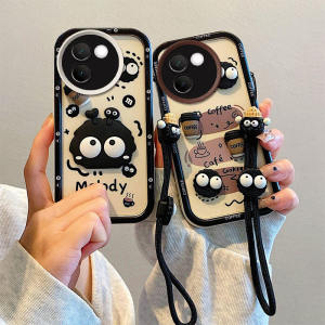 Cute Cartoon 5G Phone Case for VIVO V30e Female Version Stereo Doll Korean Style Protective Cover Silicone Material Anti-Fall