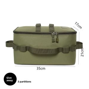 Outdoor Camping Gas Tank Storage Bag Large Capacity Ground Nail Tool Bag Gas Canister Picnic Cookware Utensils Kit Bag