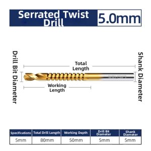 LASH | Multi-Function High-Speed Steel Drill Bit with Saw Teeth for Wood and Metal