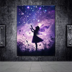 Dreamy Starry Sky Angel Elf Girl Fantasy Jigsaw Puzzle 500 1000 1200 2000pcs For Adults Family Cognitive Training Mind Game Toy