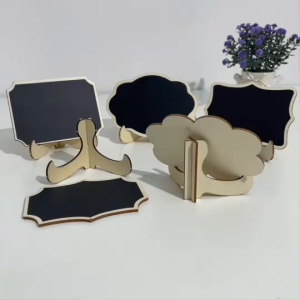 ป้ายกระดานดำ ป้ายราคาตั้งโต๊ะ กระดานข้อความ ขนาดเล็ก พร้อมขาตั้ง เขียนลบได้ เหมาะสำหรับปากกาชอล์คและสีชอล์ค ราคา 1 ชิ้น