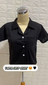 JELINE - YAMA CROP SHIRT KEMEJA WANITA BEST SELLER | CROP TOP KOREAN STYLE | KEMEJA POLOS TERLARIS | KEMEJA WANITA