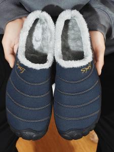 Thickened Warm Cotton Slippers for Middle-Aged And Elderly Men Women Winter Anti-Slip Indoor Outdoor Wear Resistant Odor Control