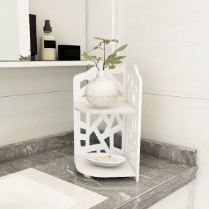 Kệ góc trang trí 2 tầng gỗ nhựa pvc kháng nước giá xưởng