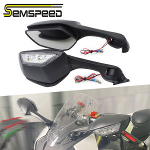 SEMSPEED Motorcycle Side Rearviews Rear Mirror Signal Light For CFMOTO 450SR 2021-2023