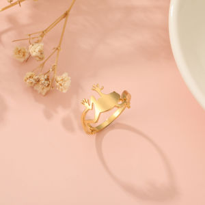 Skyrim thép không gỉ Titan ếch vòng cho nam giới và trang sức nữ vui vẻ nhẫn cho bạn bè