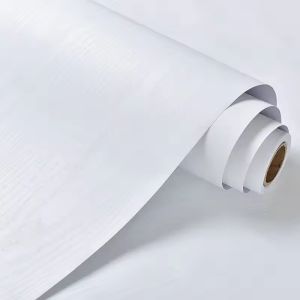 Giấy Dán Tường PVC Vân Gỗ Đen Trắng Tự Dính Chống Thấm Phong Cách Hiện Đại Dùng Cho Tủ Quần Áo Đồ Nội Thất Nhà Bếp & Trang Trí Tường