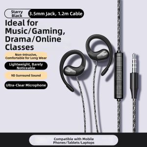 Weilade | 2-in-1 Wired Comfortable Over-ear Headphones with Microphone 2m