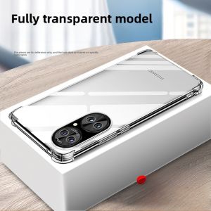 Henyou | Huawei Honor 90 Series Phone Case Silicone Transparent Anti-Fall Protection Full Lens Coverage Mens Womens Styles Shock Absorption