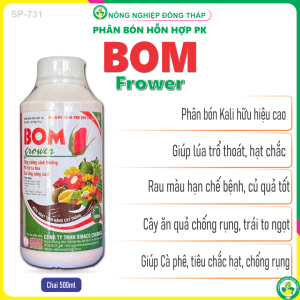 Phân Bón Hỗn Hợp PK BOM frower – Tăng Cường Sinh Trưởng Hỗ Trợ Ra Hoa Gia Tăng Năng Suất (Chai 500ml)