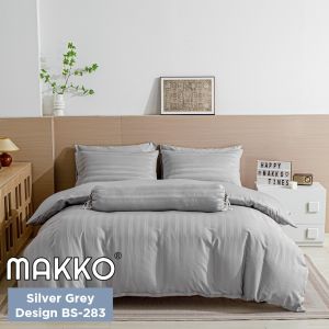 MAKKO Hotel Collection Silk Blend Fitted Bedsheet with Pillow and Bolster Case | Quilt Cover Sold Separately