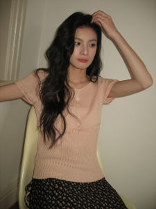 Mixd | Lace Hollow Short Sleeve Knit Top Thin Elegant Design