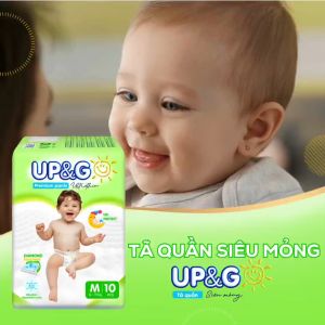 Tã  Quần Em Bé Siêu Mỏng UP&GO Bỉm Quần Siêu Thấm Hút Gấp 5 Lần Mềm Mại Khô Thoáng Đủ Size S/M/L/XL