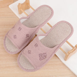Dép Vải Lanh Cotton Mùa Hè Cho Nam Và Nữ Dùng Trong Nhà Chống Trượt Cỡ Lớn Thoải Mái Thoáng Khí Đế Bằng PVC
