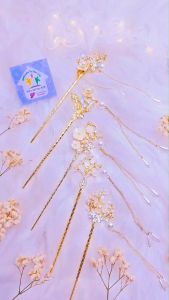 Trâm cài tóc ngọc trai đính đá phong cách cổ trang yêu kiều phụ kiện tóc cao cấp - thương hiệu Vợ Chồng Tôi