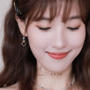 Jasmo Original Unique Design Square Zircon Butterfly Knot Earrings Womens Fashionable Jewelry Daily Match Sweet Ear Cuffs