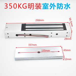 12V18V Magnetic Lock Single Door Surface Mounted Embedded Fire Door Single Double Door with Light Electric Control Lock