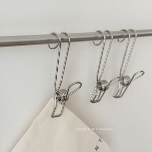 Stainless Steel 304 Multi-Functional Kitchen Bathroom Hook Clip Integrated Strong Wind Resistant Metal Storage Organizer Clamp