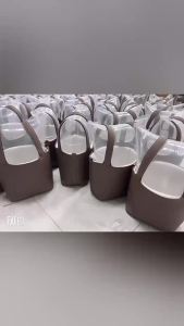 GUANGMANZHI | Trendy Two-toned Leather Bucket Bag