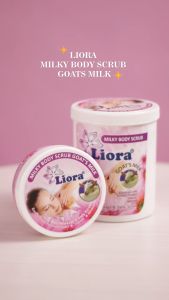 LIORA Lulur Whitening Body Scrub (Goat Milk) | Lulur Perontok Pengangkat Daki