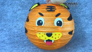 Majestic Tiger Paper Lantern Mooncake Festival DIY Crafting Party Decoration (w LED Light n Handle)