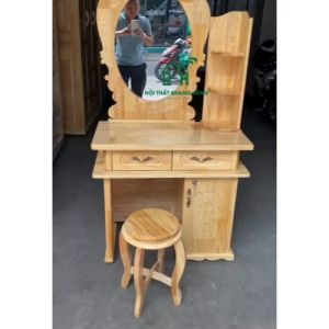 Bàn học sinh đôi gỗ ép okal màu kem kích thước 1m2 và 1m4 giá rẻ