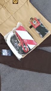 Setelan Seragam Sekolah Pramuka Siaga Laki-Laki Panjang SD Kelas 1-6 Set Aksesoris