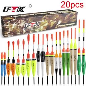 QAJTAO 20 Chiếc Phao Câu Cá Bộ Trung Quốc Móc Phao Dọc Đa Năng Dụ Phao Có Đuôi Dài Cho Câu Cá Trên Thuyền Đại Dương