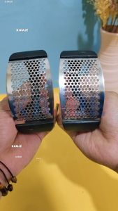 KAMJE Alat Penghancur Pemotong Parutan Penggerus Bawang Putih Stainless Steel KMJ007