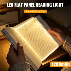 LED Reading Light Book Lamp with 3 Color Temperature Eye Protection Flat Panel Night Light for Bedroom Dorm Travel