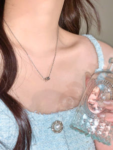 Silver Plated Copper Simple Waist Chain Necklace for Women Fashionable Lightweight Luxury Clavicle Chain Pendant Jewelry