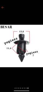 Klip lampu kancing peluru console box clip tekan universal avanza xenia avanza toyota kecil pendek