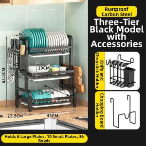 SHUHONG | Multi-Functional No-Drill Dish Rack Stand